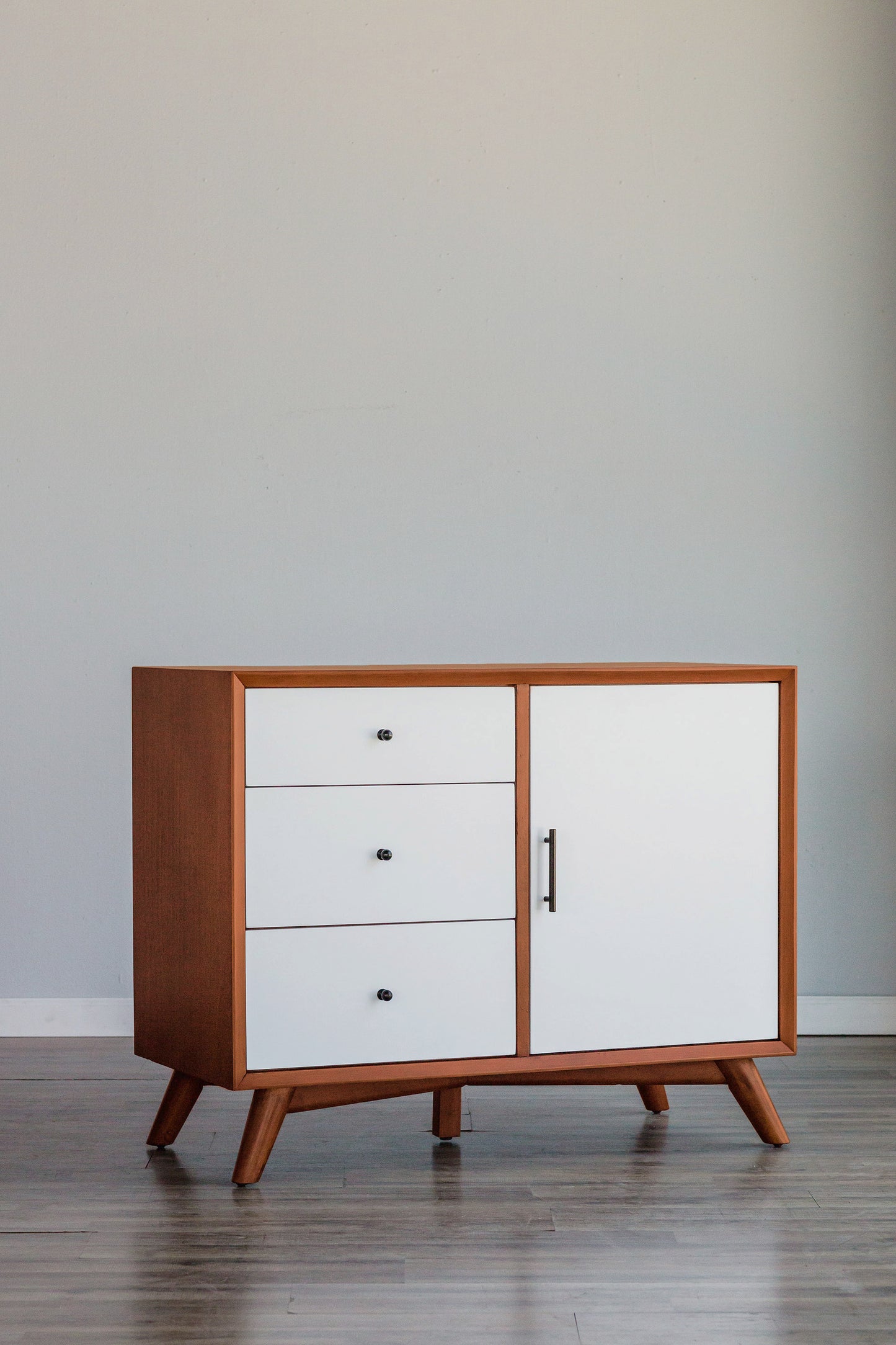 Flynn Accent Cabinet, Chestnut/White
