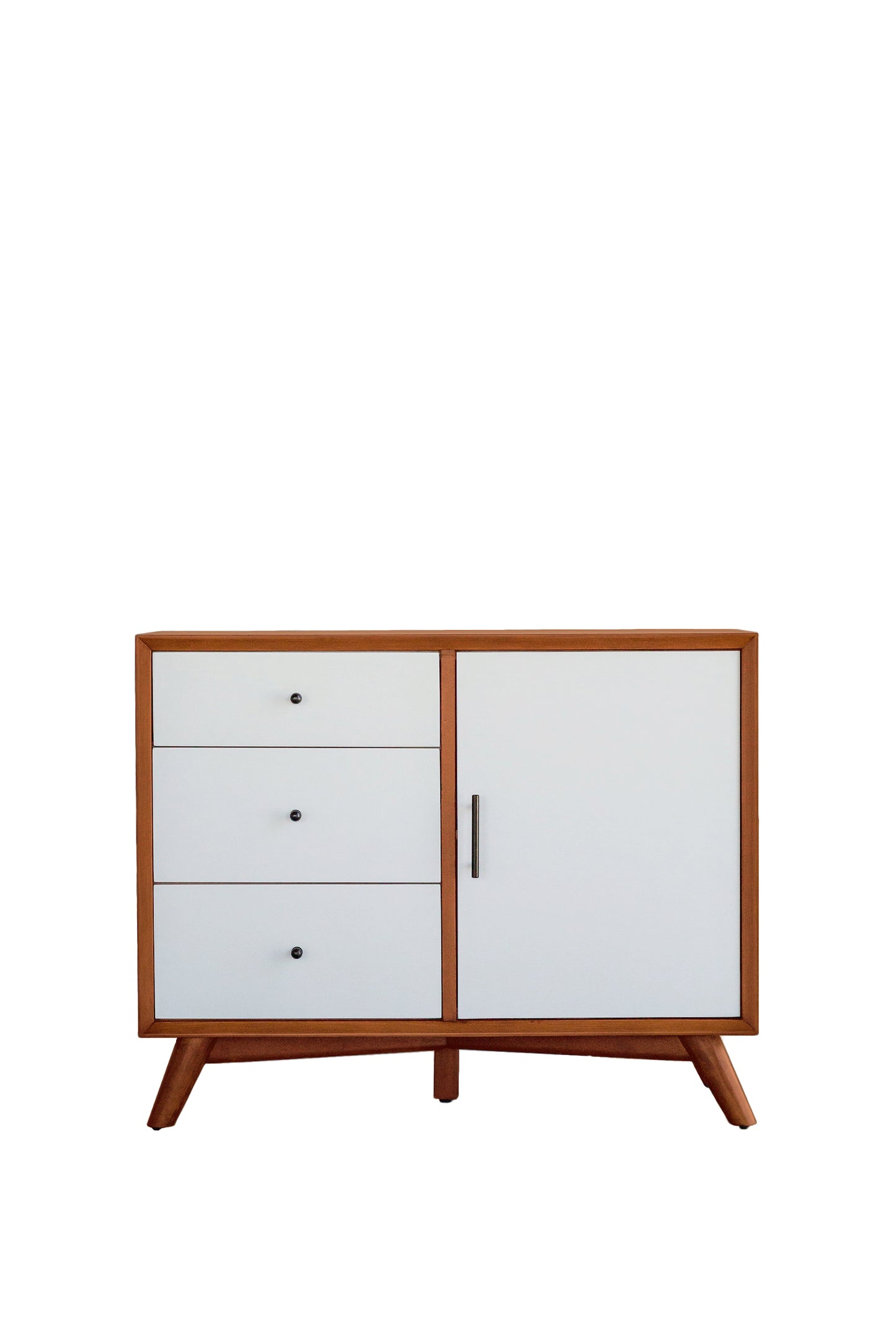 Flynn Accent Cabinet, Chestnut/White