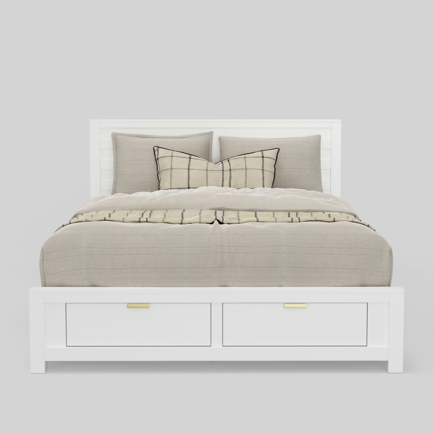 Carmel Full Size Storage Bed, White