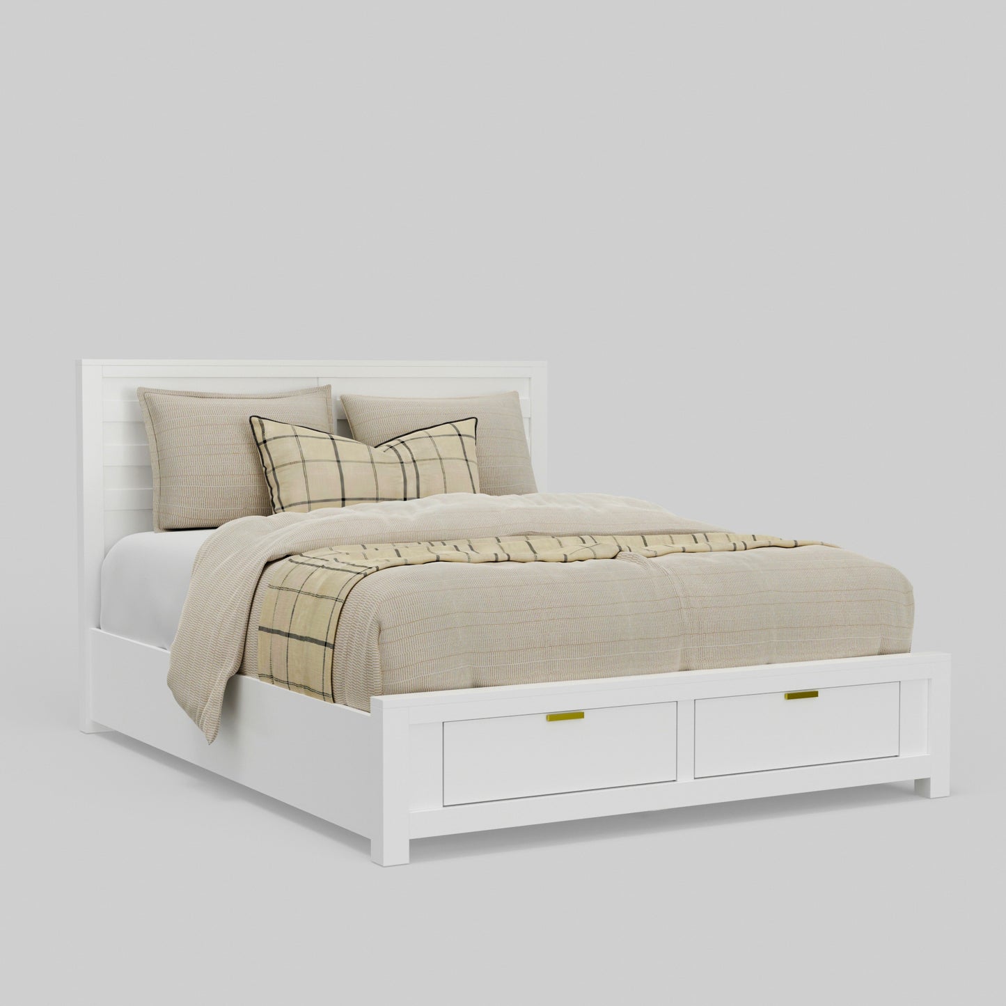 Carmel Full Size Storage Bed, White