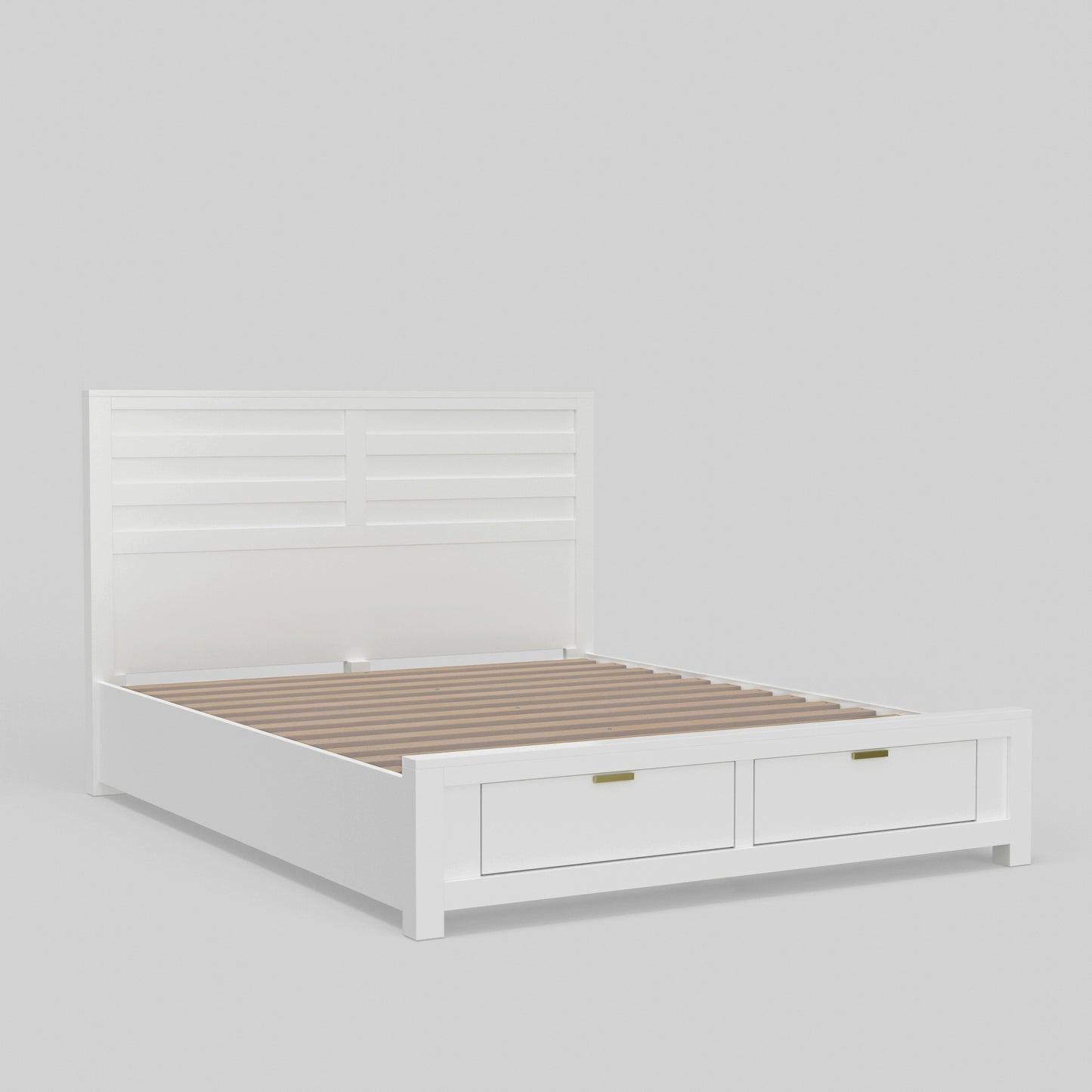 Carmel Full Size Storage Bed, White