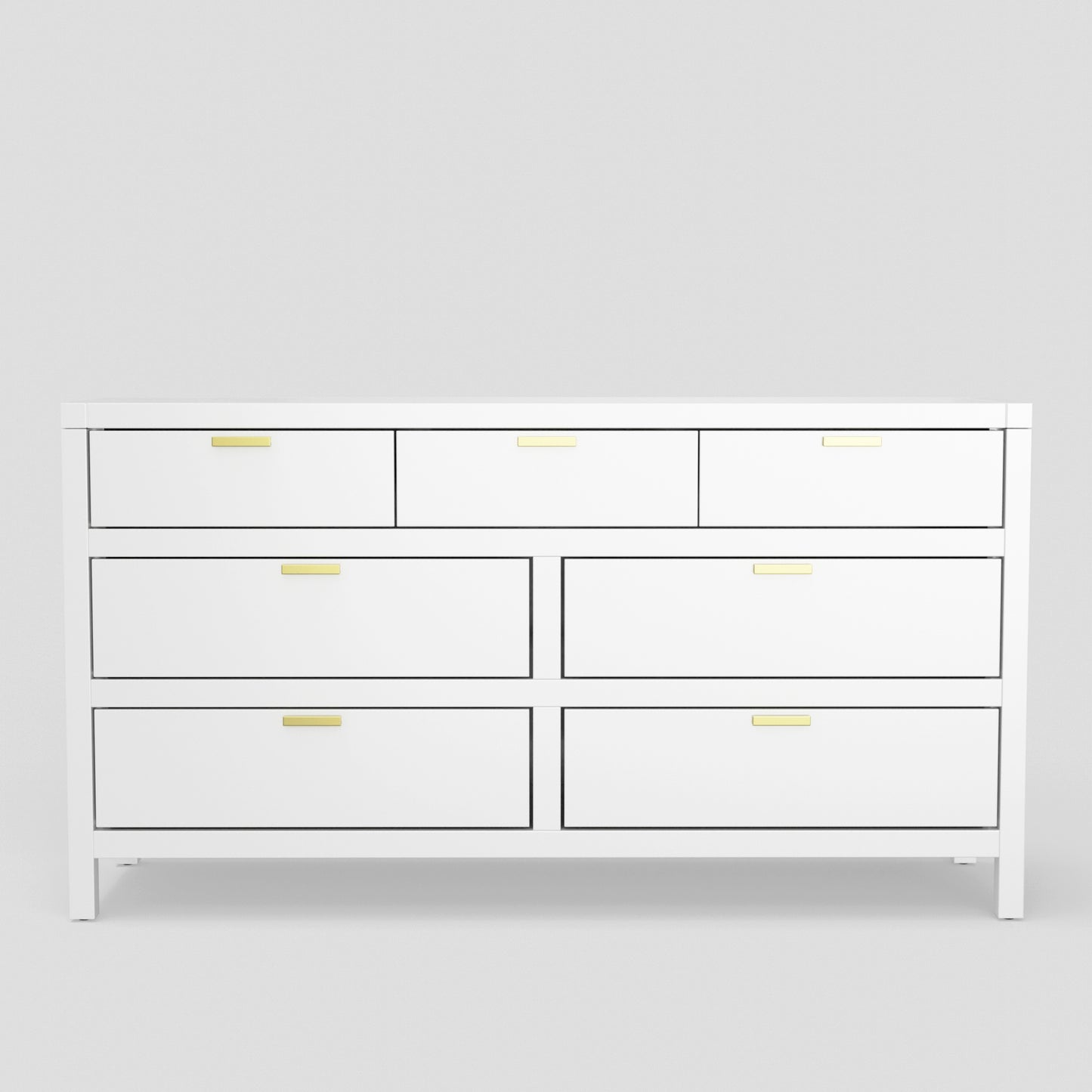 Carmel 7 Drawer Dresser, White