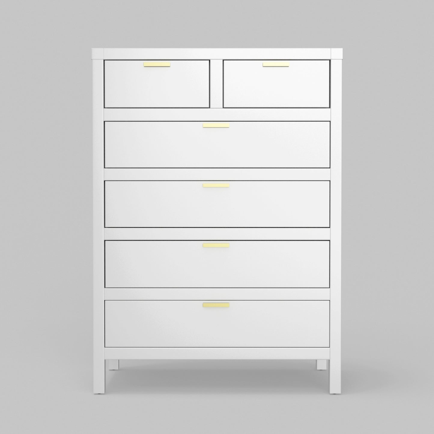 Carmel 6 Drawer Chest, White