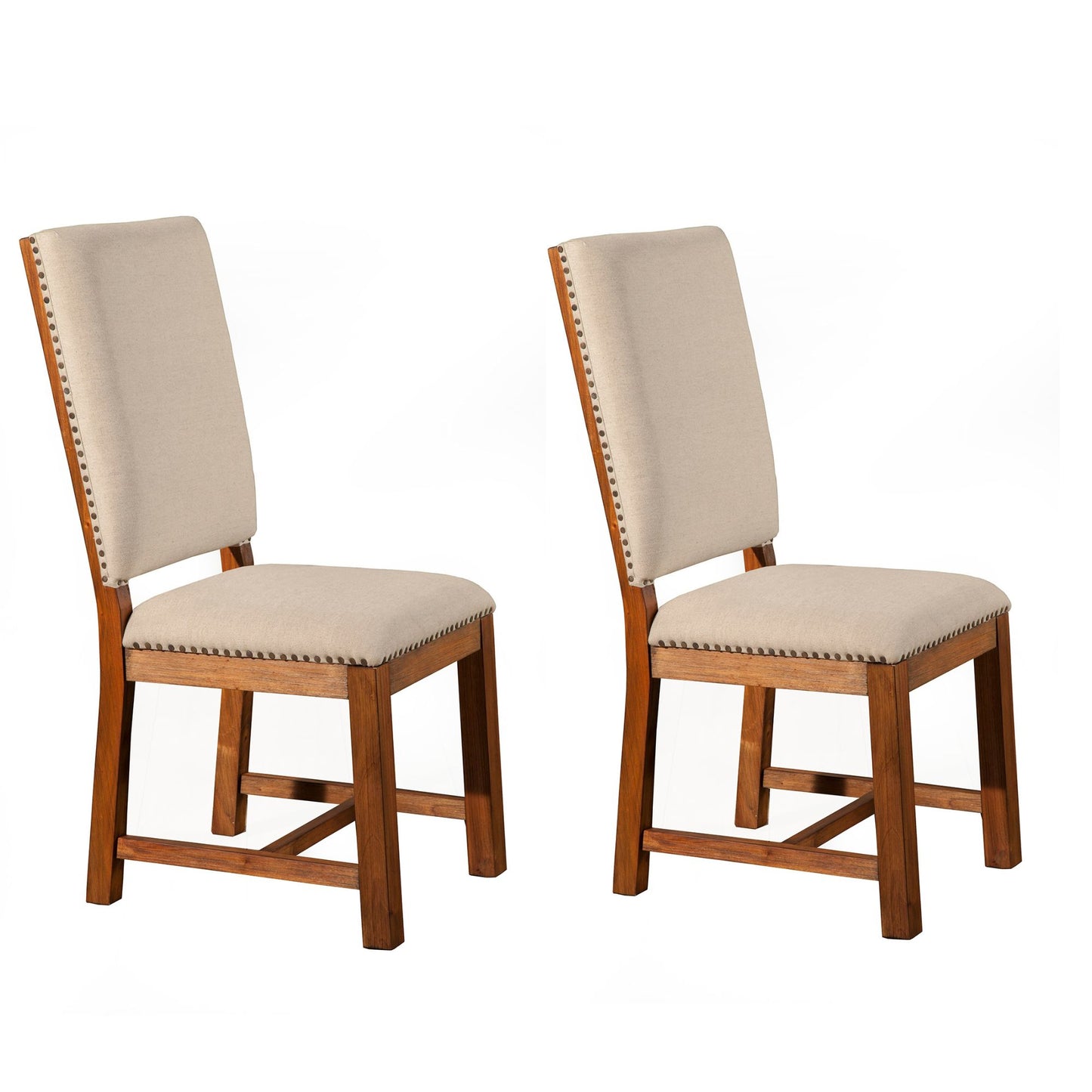 Shasta Set of 2 Upholstered Side Chairs, Salvaged Natural