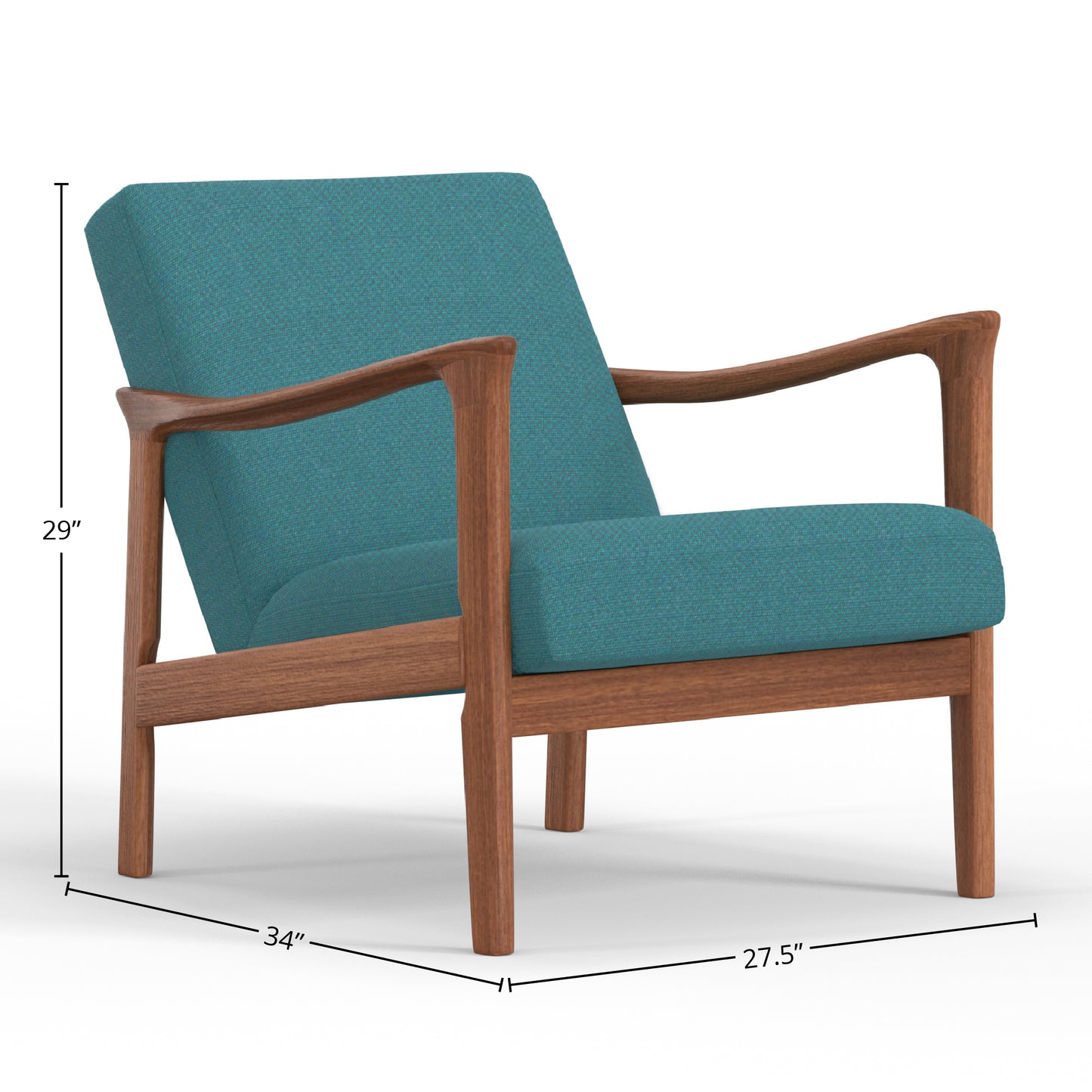 Zephyr Lounge Chair, Turquoise
