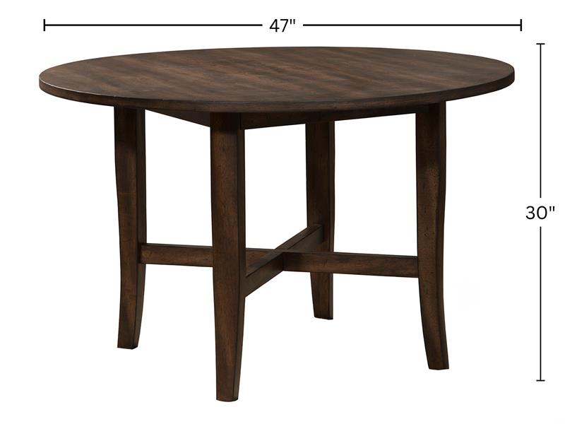Arendal Round Table, Burnished Dark Oak