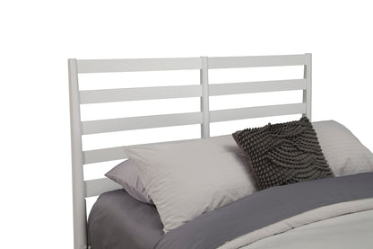 Flynn Retro Standard King Bed w/Slat Back Headboard, White
