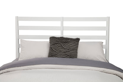 Flynn Retro Standard King Bed w/Slat Back Headboard, White