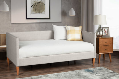 Britney Twin Day Bed, Light Grey Linen