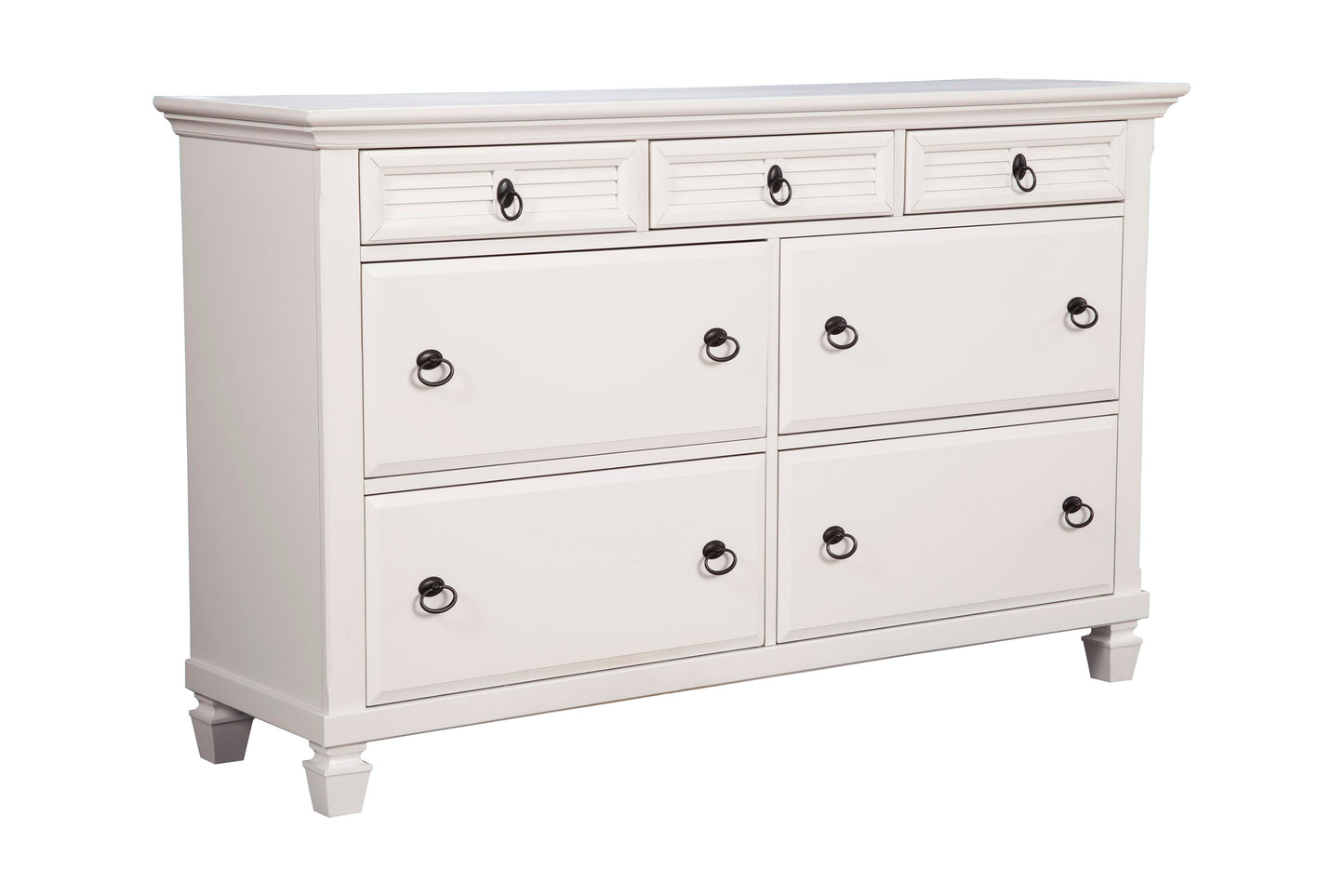 Winchester 7 Drawer Dresser, White