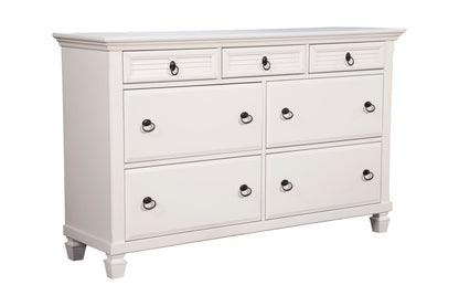Winchester 7 Drawer Dresser, White