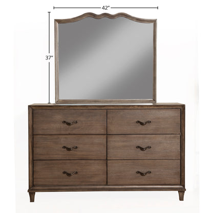 Charleston Mirror, Antique Grey