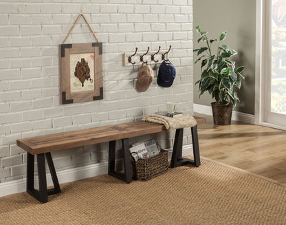 Prairie Dining Bench, Natural/Black