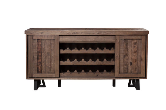 Prairie Sideboard with Wine Holder, Natural/Black