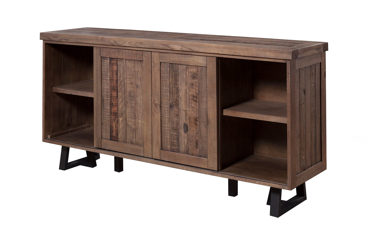 Prairie Sideboard with Wine Holder, Natural/Black