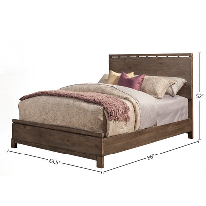 Sydney Queen Panel Bed, Weathered Grey
