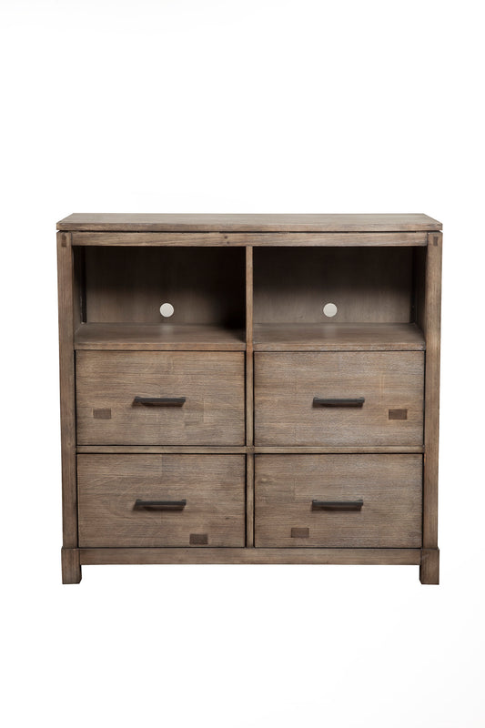 Sydney 4 Drawer TV Media Chest, Weathered Grey