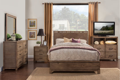 Sydney California King Panel Bed, Weathered Grey