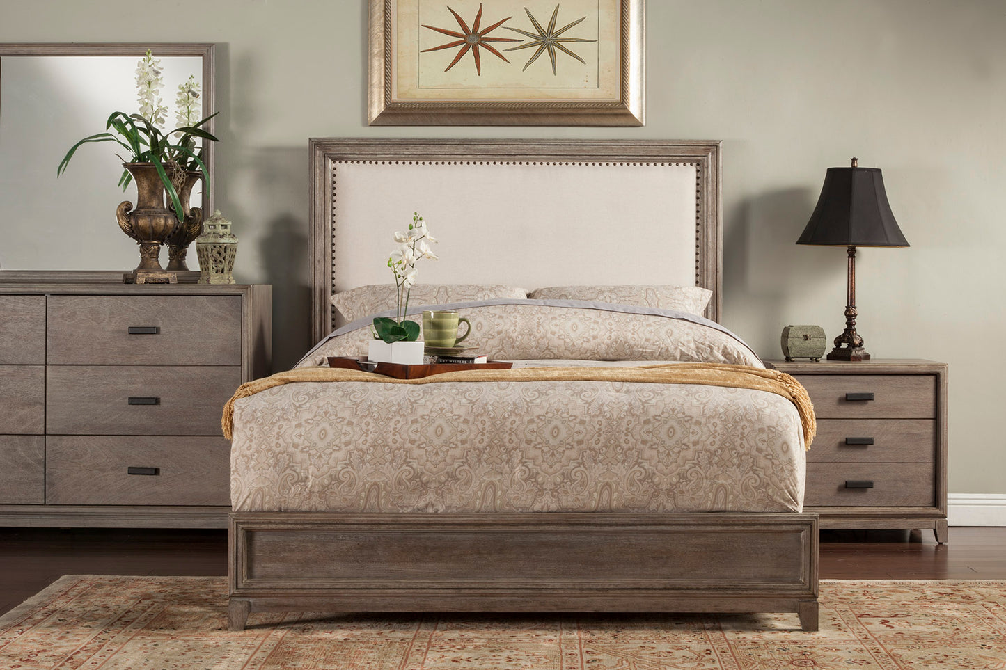 Camilla 5 Drawer Chest, Antique Grey