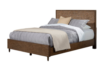 Brown Pearl Queen Headboard, Brown Bronze