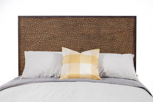 Brown Pearl Queen Headboard, Brown Bronze