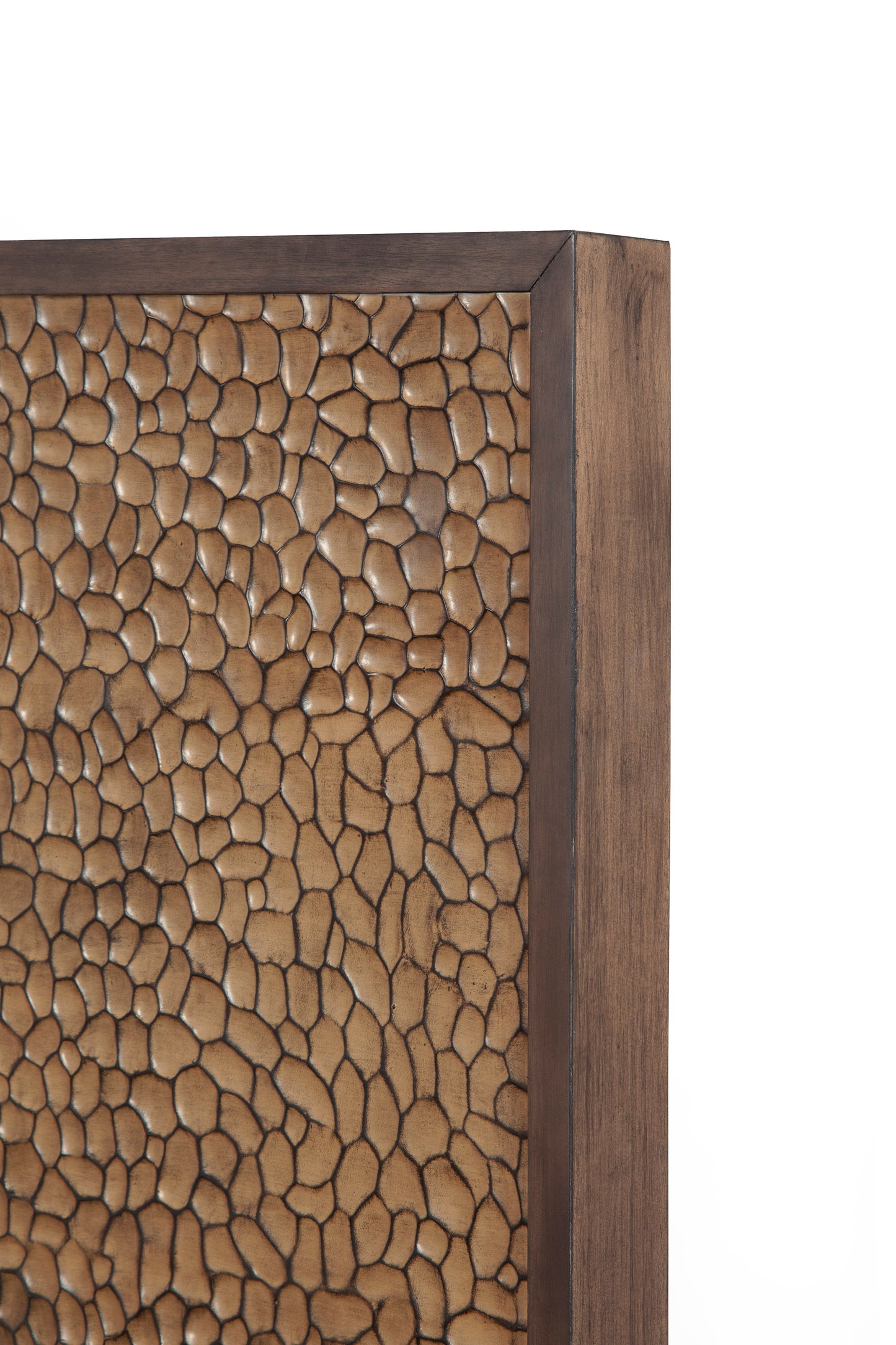 Brown Pearl Queen Platform Bed, Brown Bronze