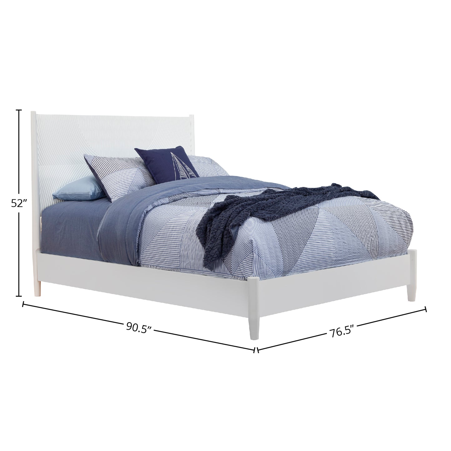 Tranquility California King Panel Bed, White