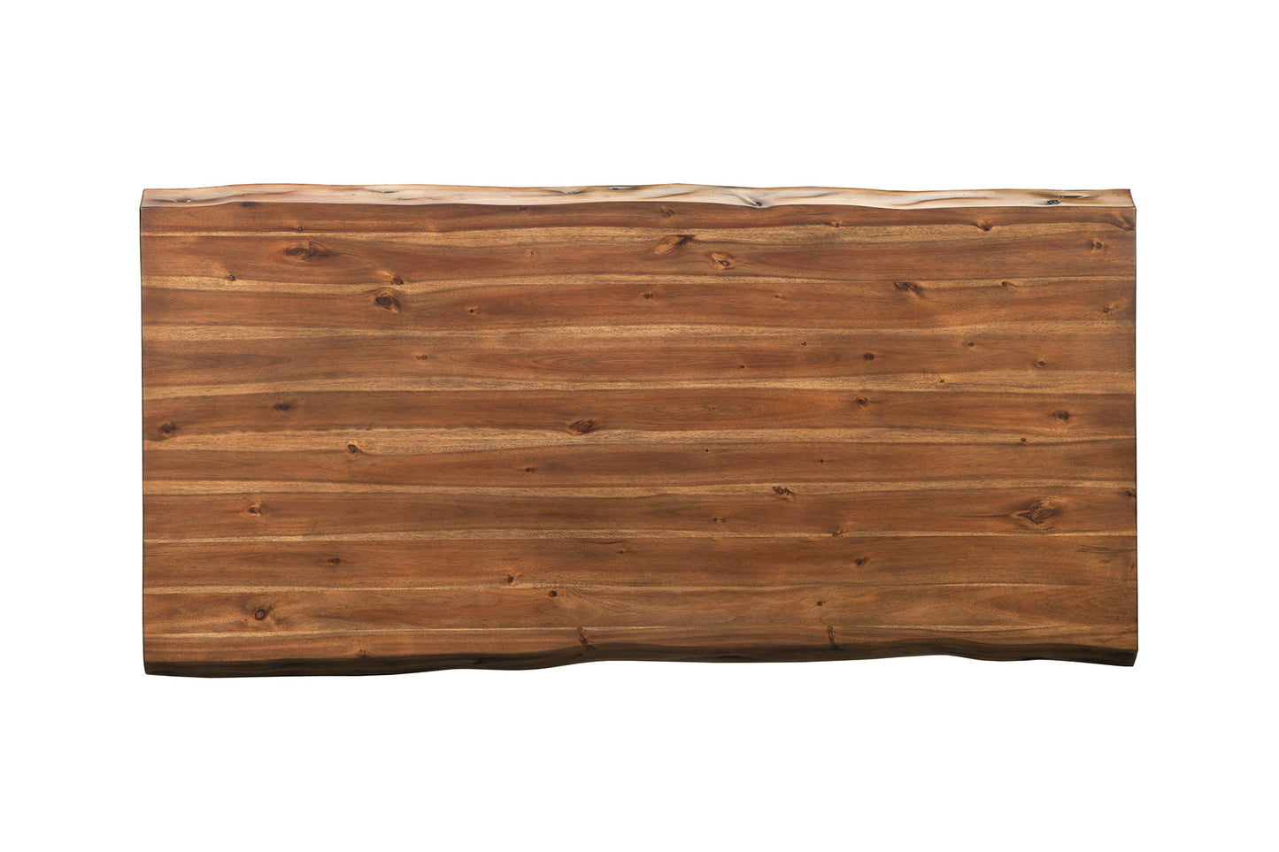 Live Edge Solid Wood Dining Table, Light Walnut