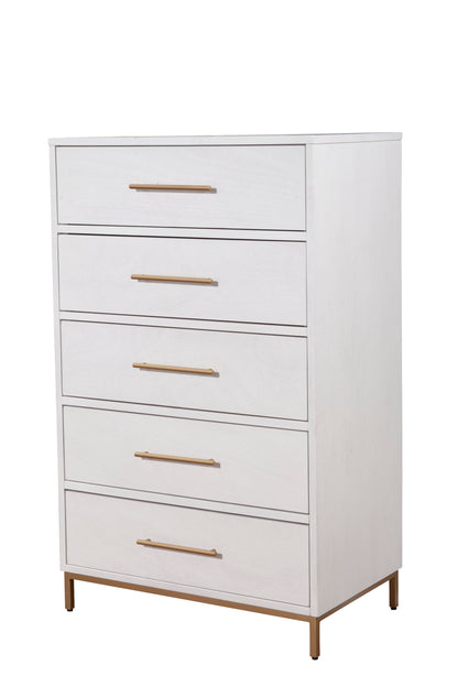 Madelyn Five Drawer Chest, Slate Gray