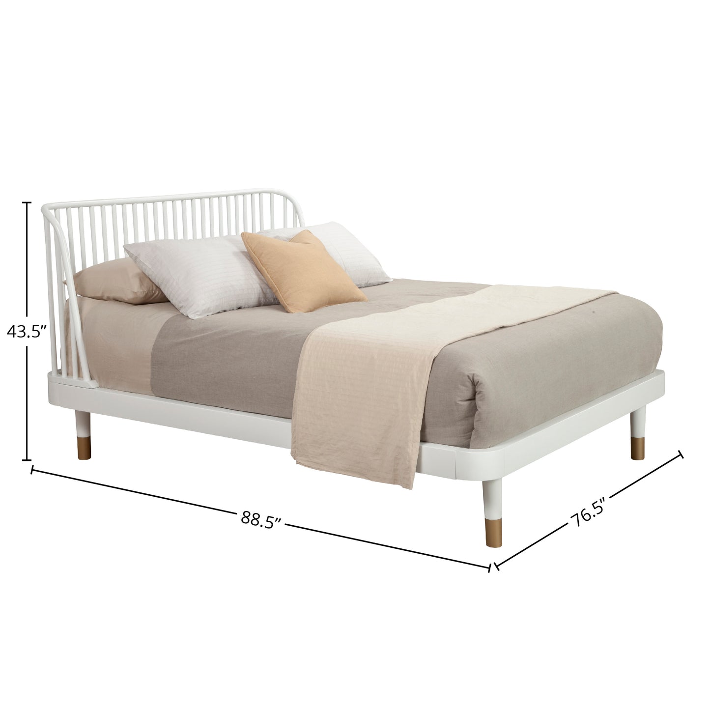 Madelyn California King Slat Back Platform Bed
