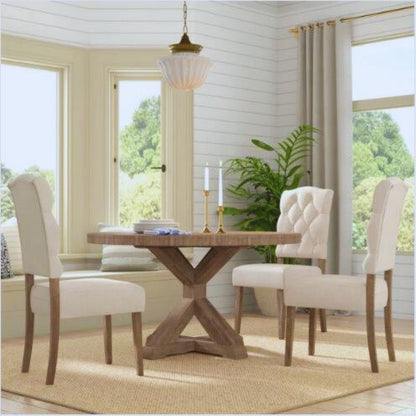 Newberry Round Dining Table, Weathered Natural