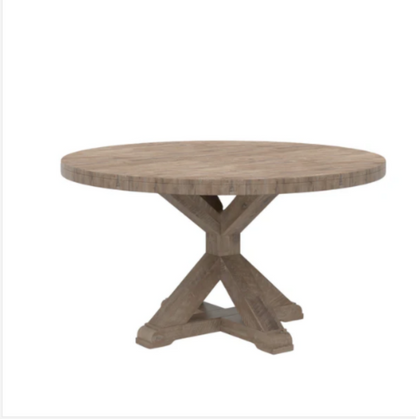 Newberry Round Dining Table, Weathered Natural