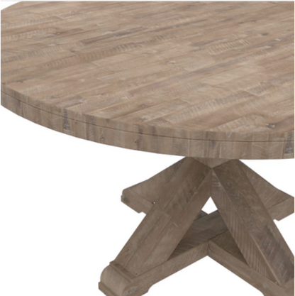 Newberry Round Dining Table, Weathered Natural