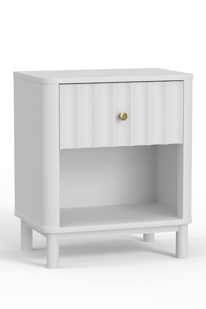 Stapleton 1 Drawer Nightstand, White