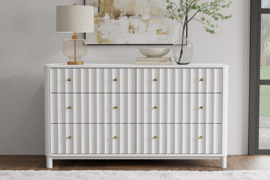 Stapleton 6 Drawer Dresser, White