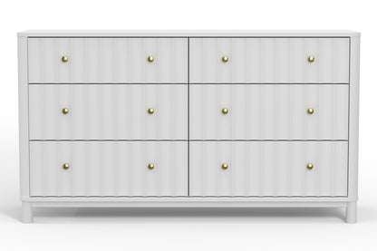 Stapleton 6 Drawer Dresser, White