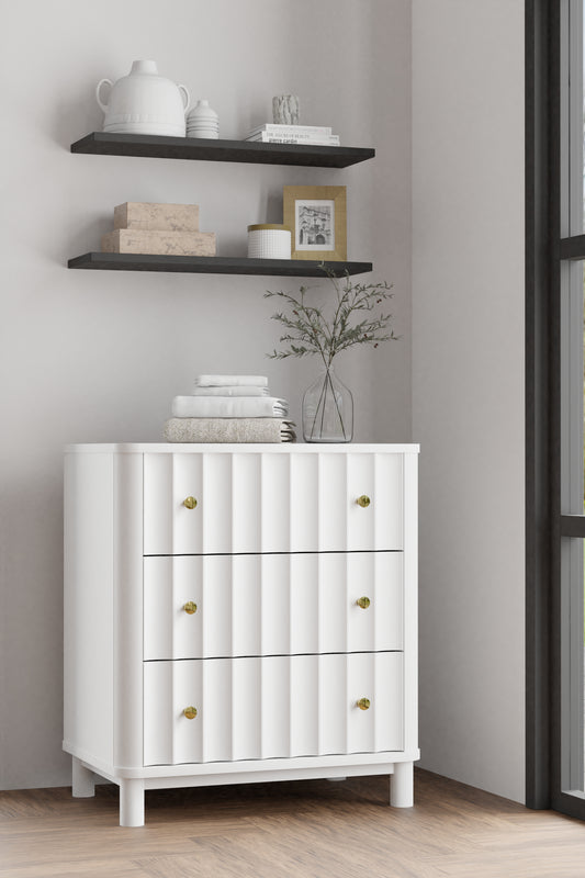 Stapleton 3 Drawer Small Chest, White