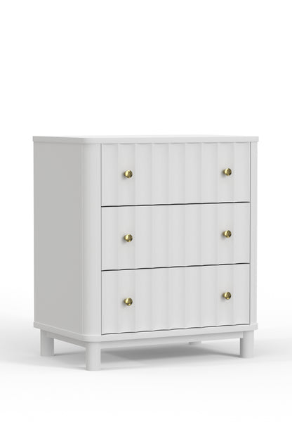 Stapleton 3 Drawer Small Chest, White
