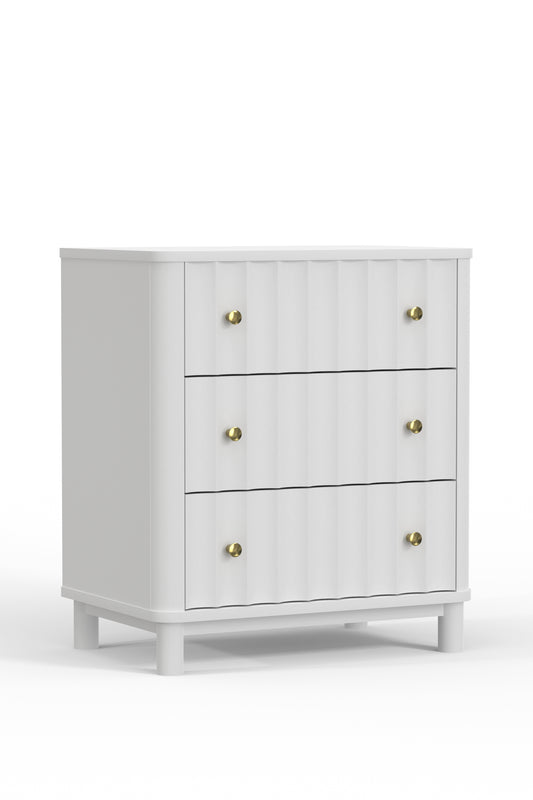 Stapleton 3 Drawer Small Chest, White