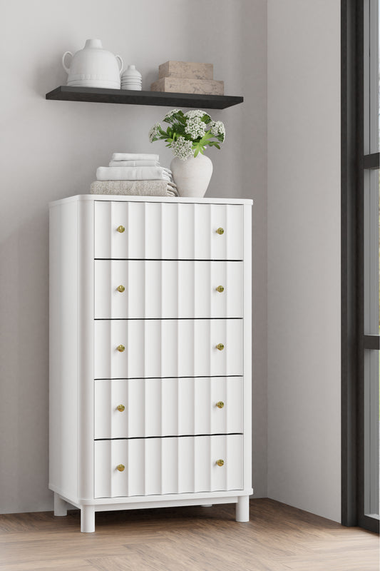 Stapleton 5 Drawer Chest, White
