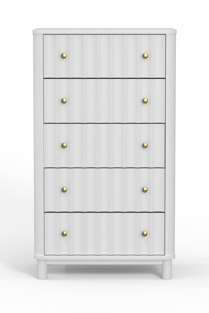 Stapleton 5 Drawer Chest, White