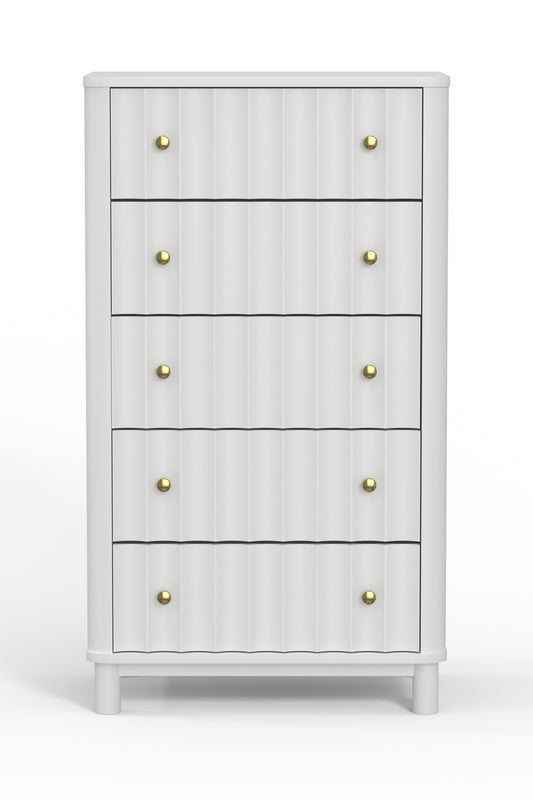Stapleton 5 Drawer Chest, White