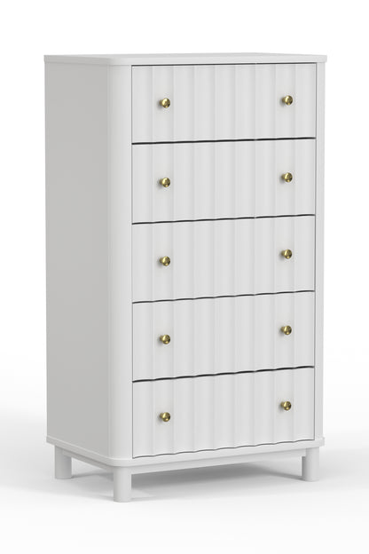 Stapleton 5 Drawer Chest, White