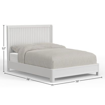 Stapleton Full Panel Bed, White