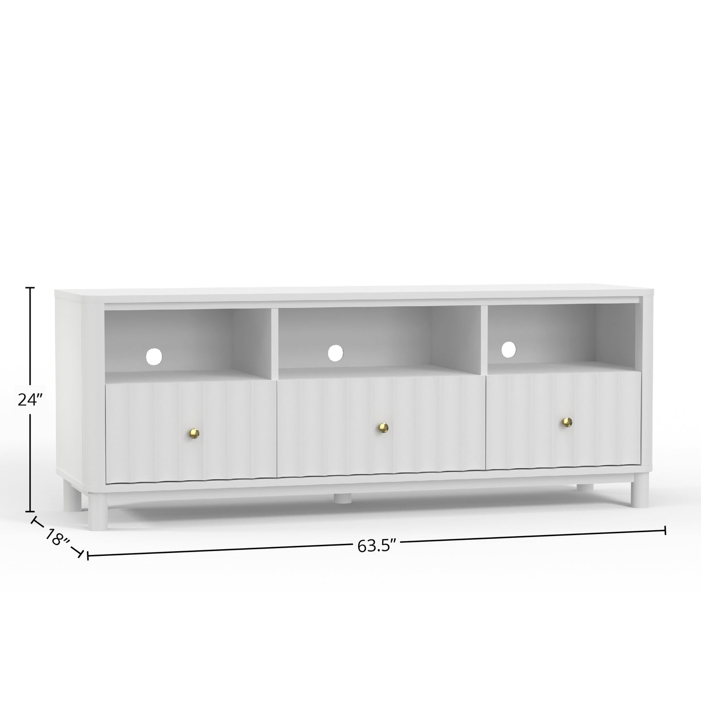 Stapleton TV Console, White