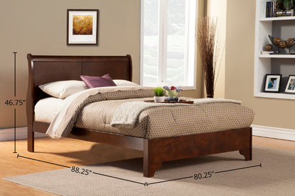West Haven Eastern King Low Footboard Sleigh Bed, Cappuccino