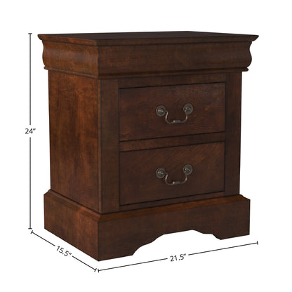 West Haven 2 Drawer Nightstand, Cappuccino
