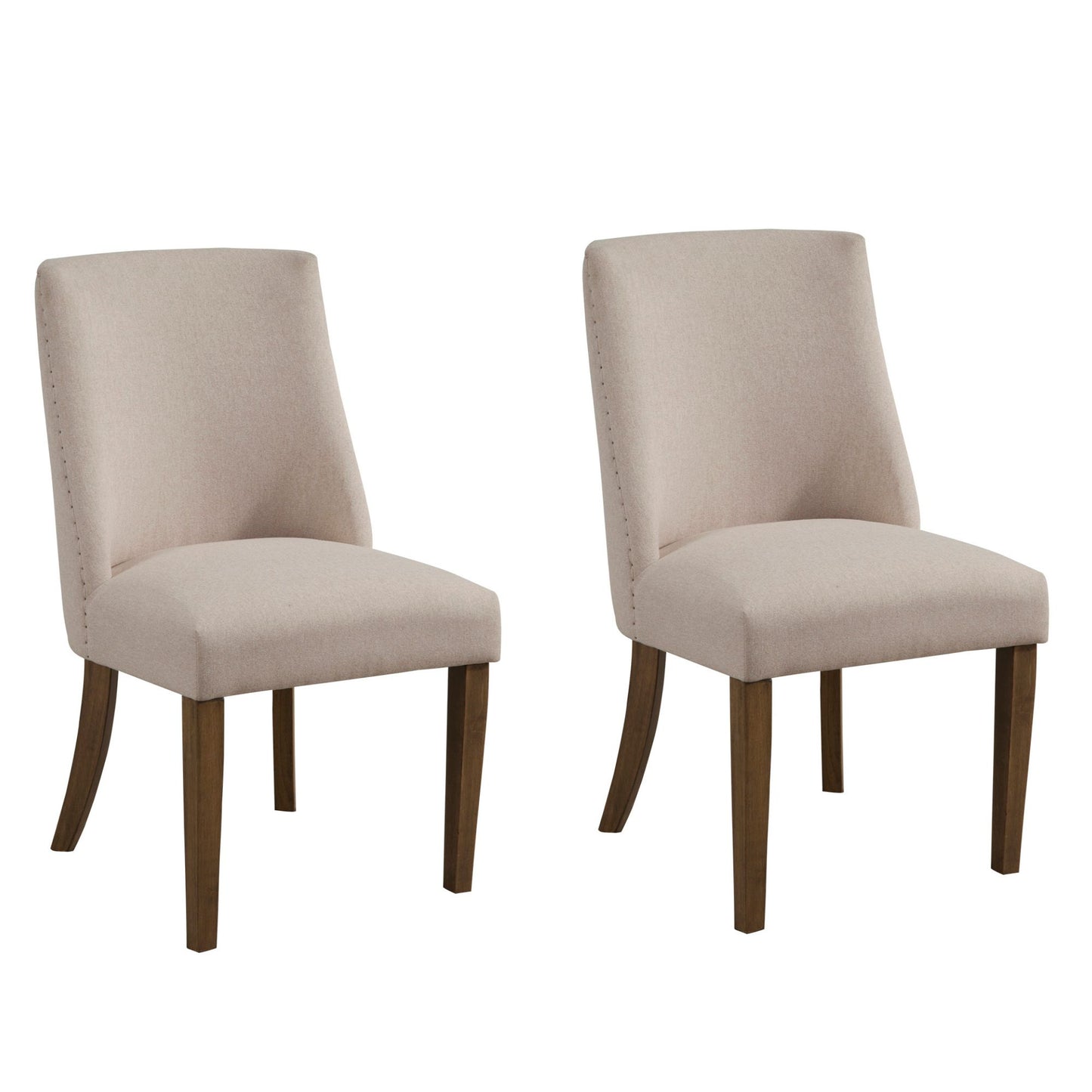 Kensington Set of 2 Upholstered Parson Chairs, Reclaimed Natural