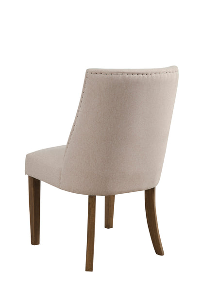 Kensington Set of 2 Upholstered Parson Chairs, Reclaimed Natural