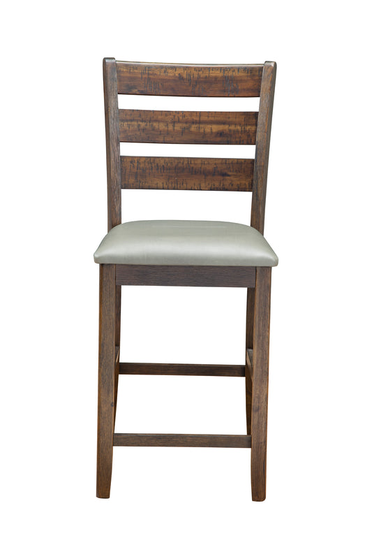 Emery Set of 2 Pub Height Chairs, Walnut